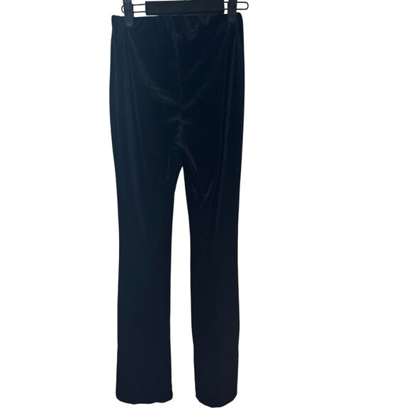 2/$30 ZARA Black Velvet Medium Mid-Rise Pants Polyester & Elastane - Picture 1 of 13